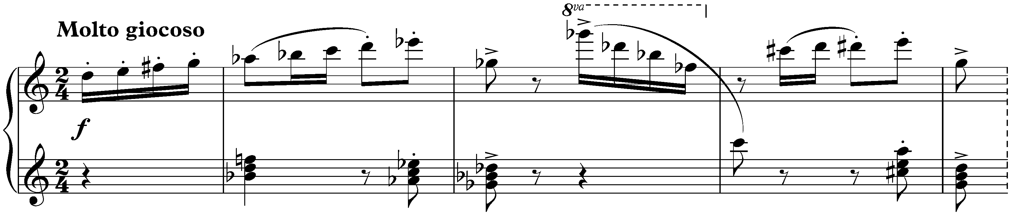 Visions Fugitives, op. 22; 5. Molto giocoso