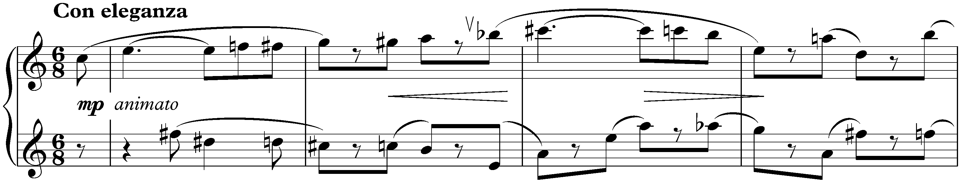 Visions Fugitives, op. 22; 6. Con eleganza