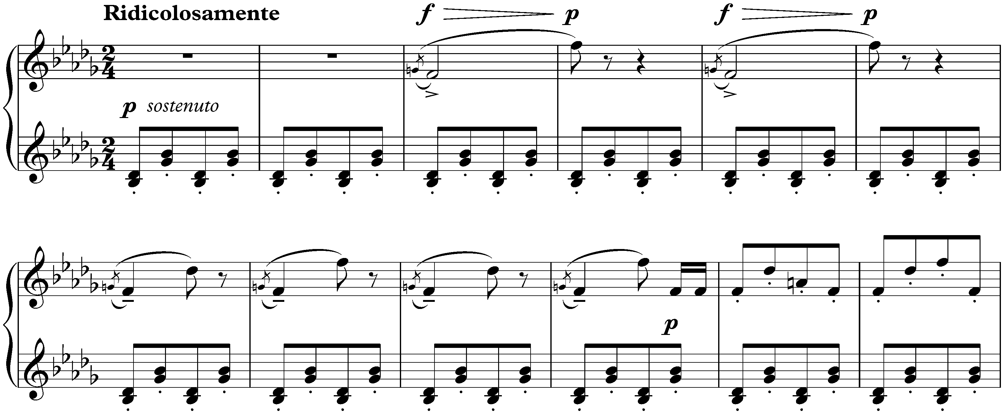 Visions Fugitives, op. 22; 10. Ridicolosamente