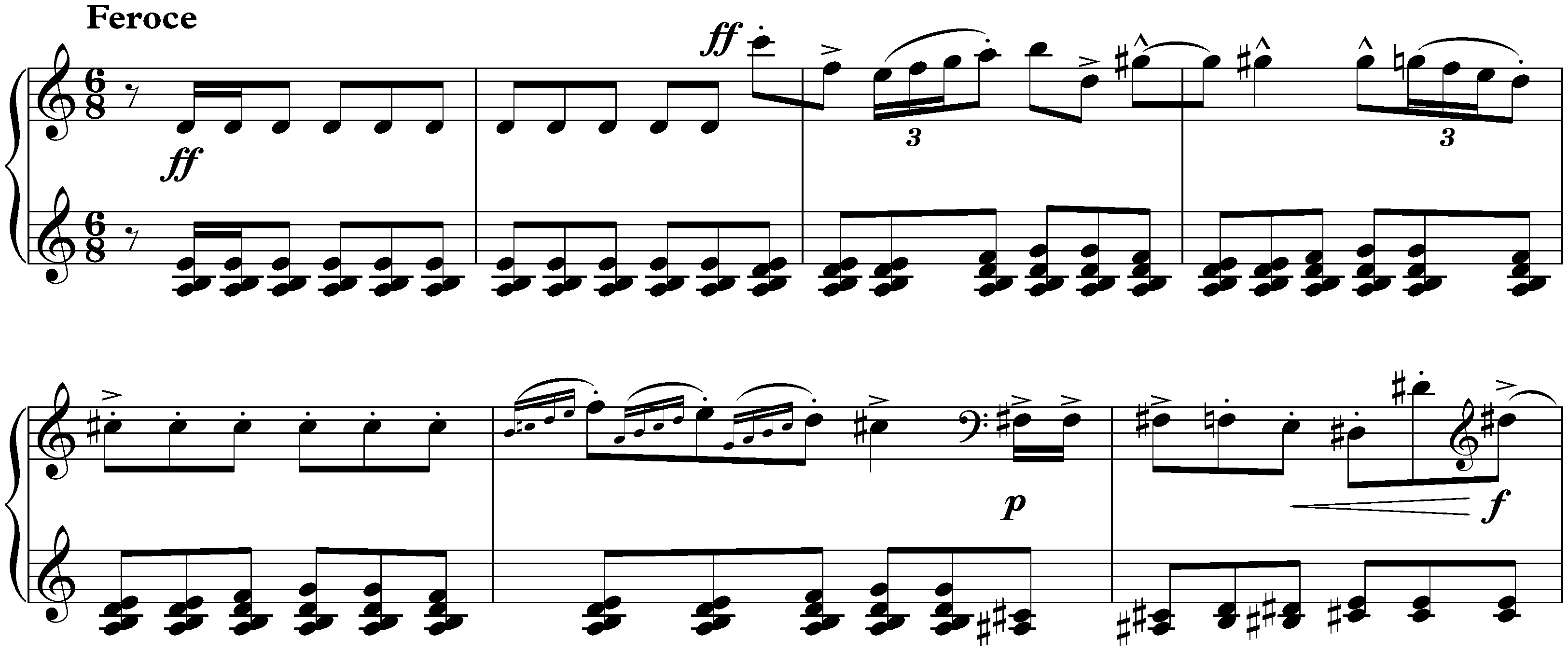 Visions Fugitives, op. 22; 14. Feroce