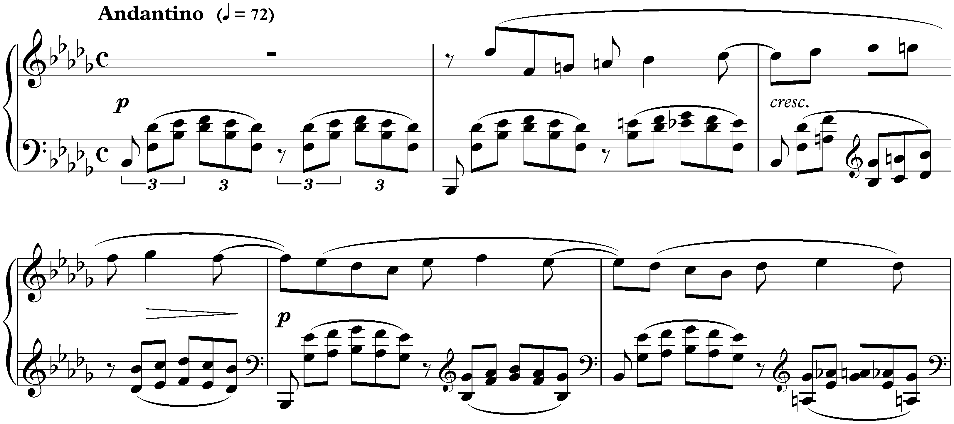 Moments musicaux, op. 16; 1. B-flat minor