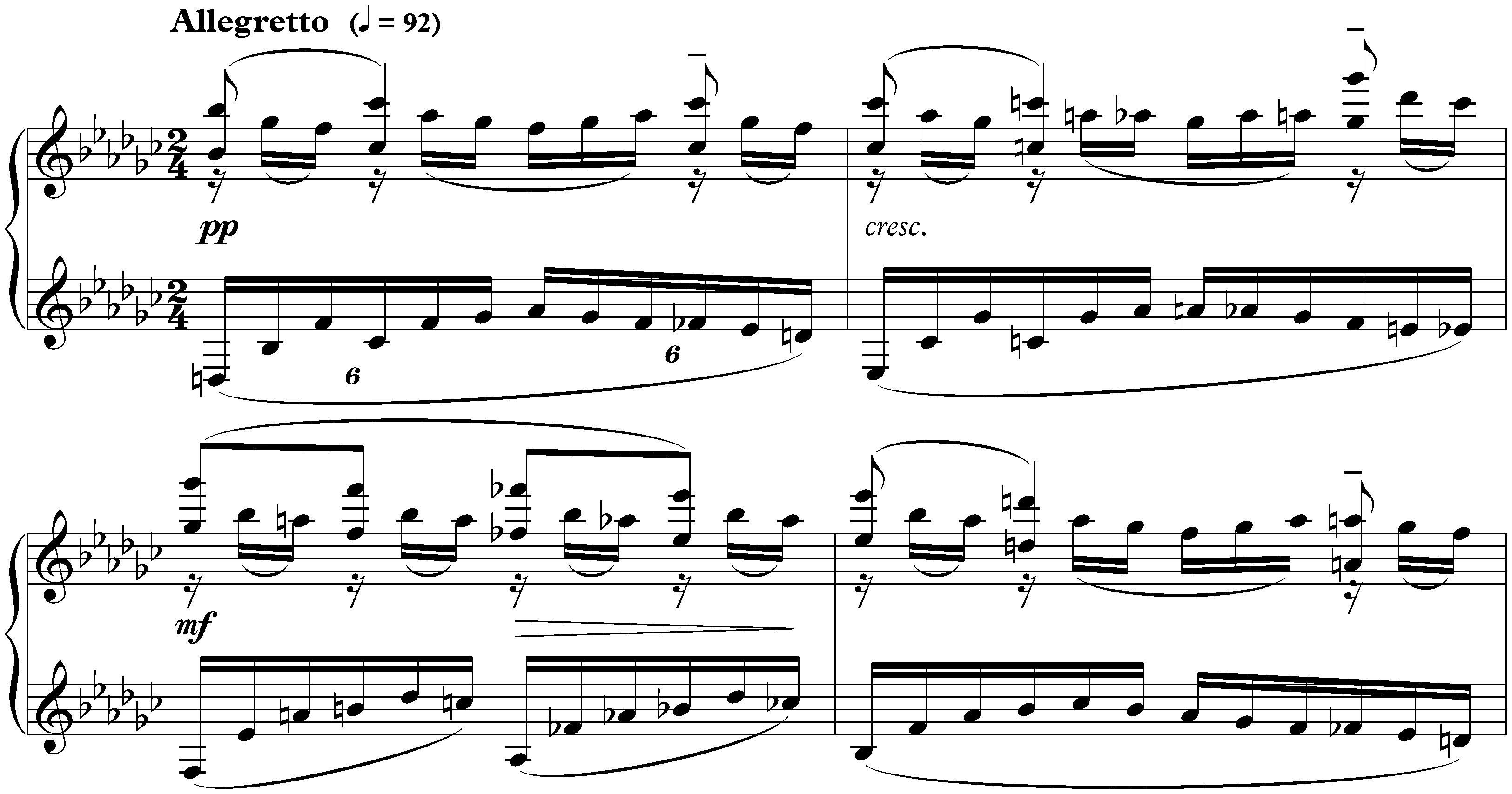 Moments musicaux, op. 16; 2. E-flat minor