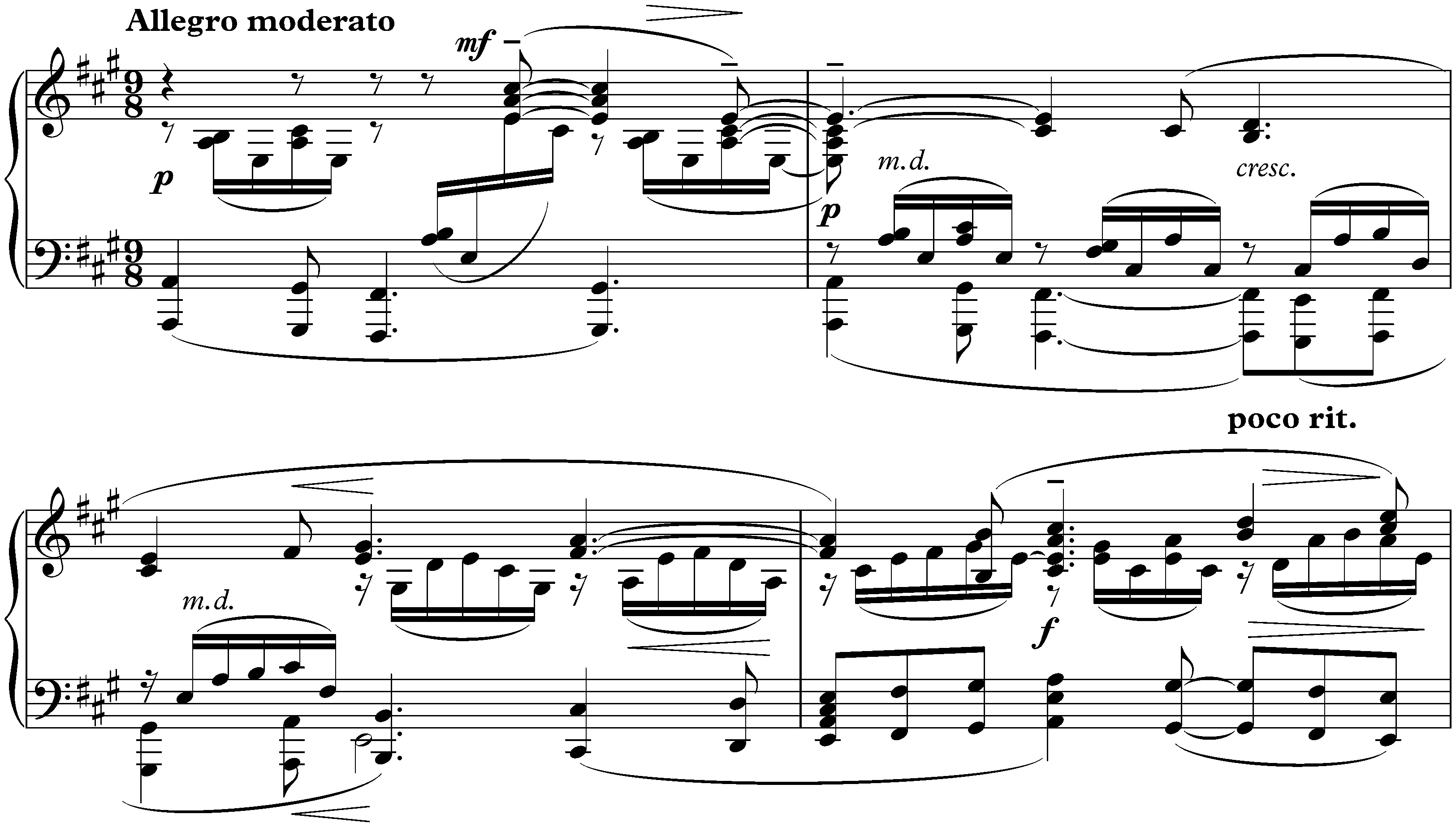 Préludes, op. 32; 9. A major