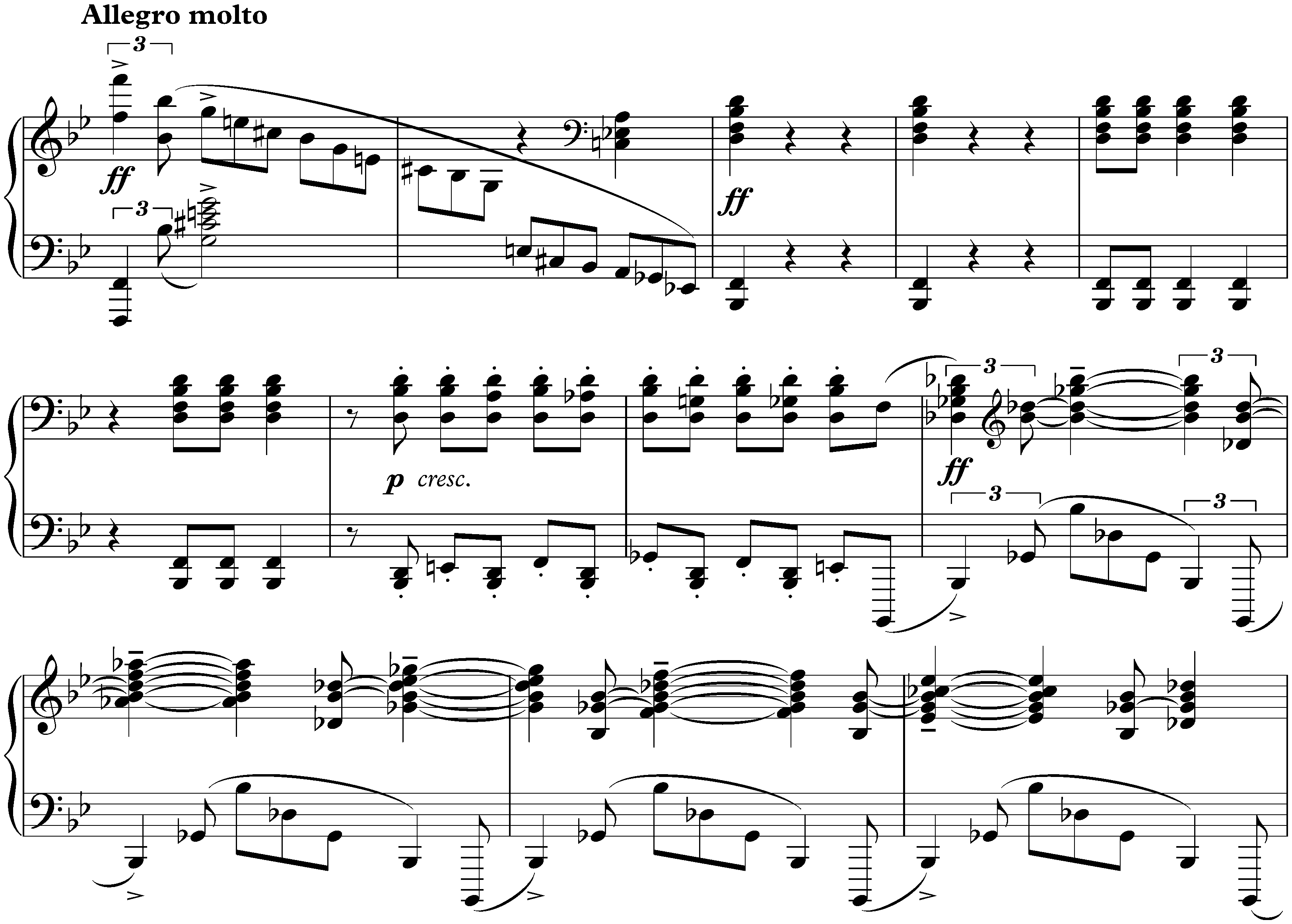 Sonata no. 2 in B-flat minor, op. 36 (first version); 3. L’istesso tempo &ndash; Allegro molto