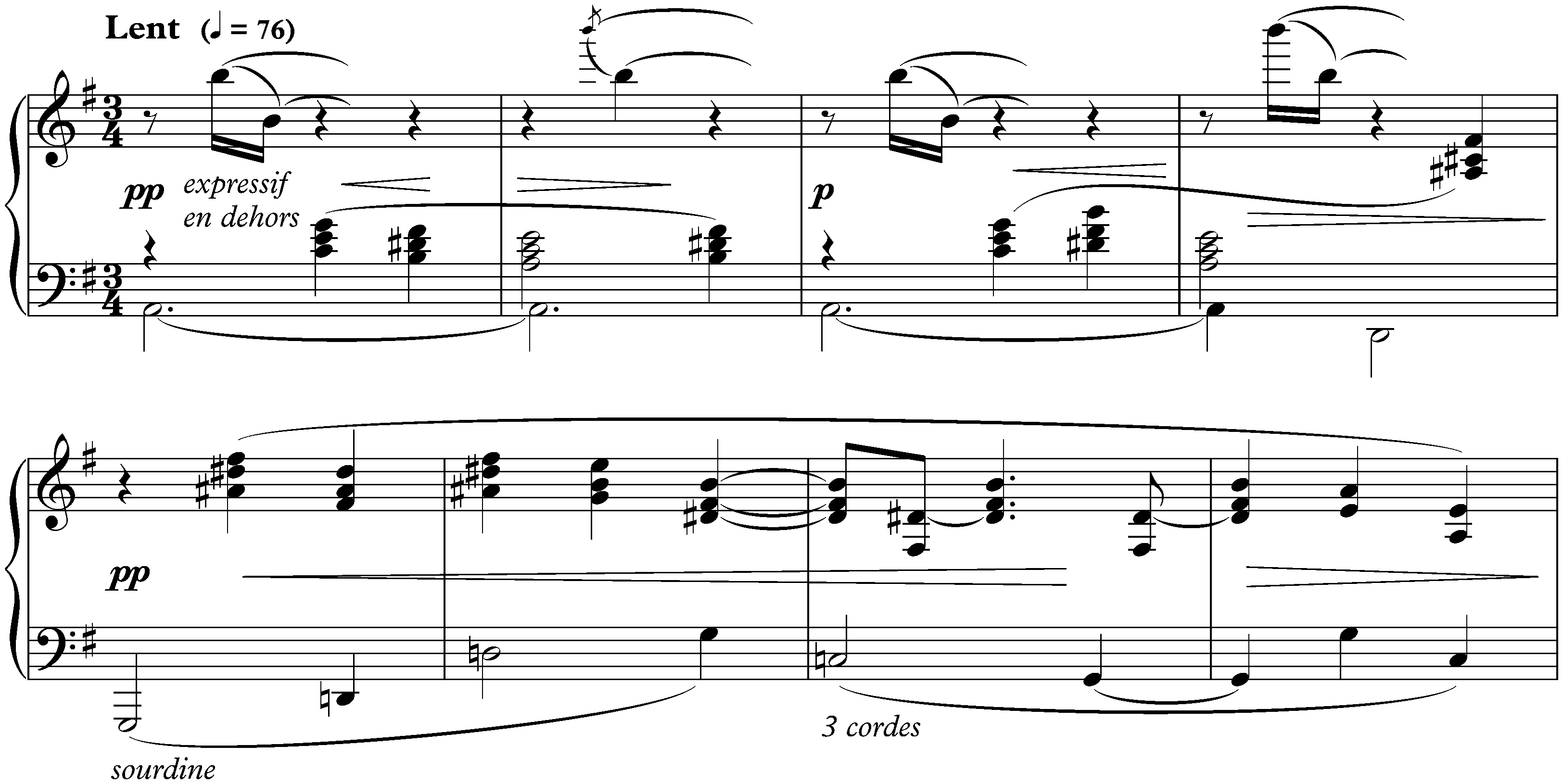 Valses nobles et sentimentales; 8. Épilogue: Lent