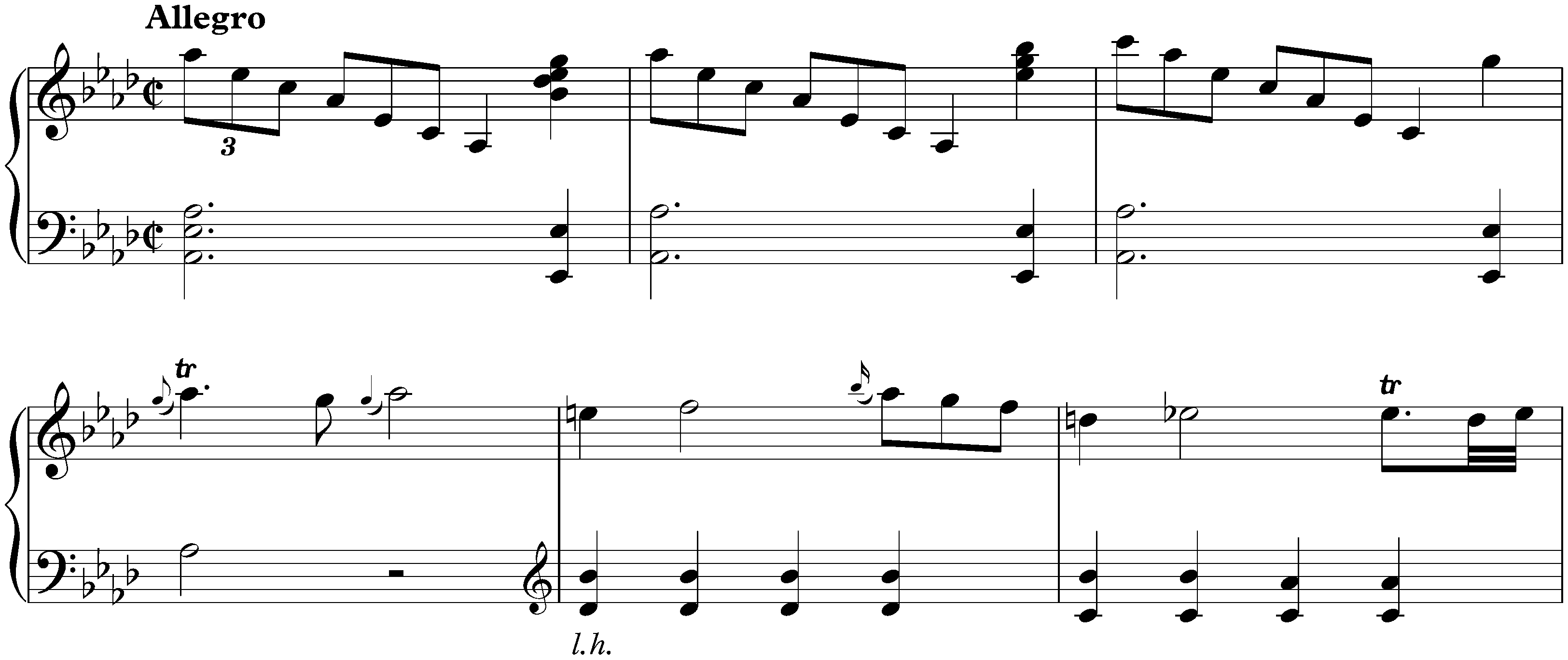 Sonata in A-flat major, K. 127