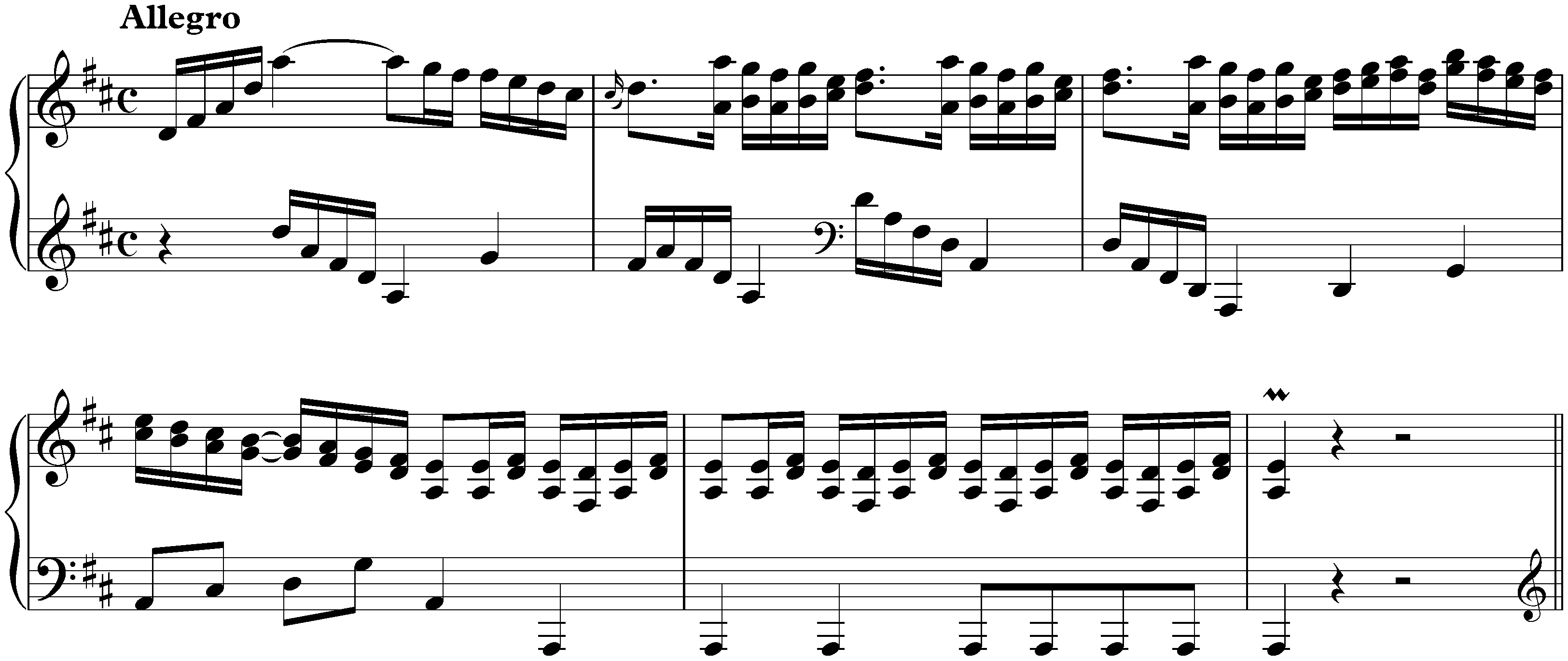 Sonata in D major, K. 140