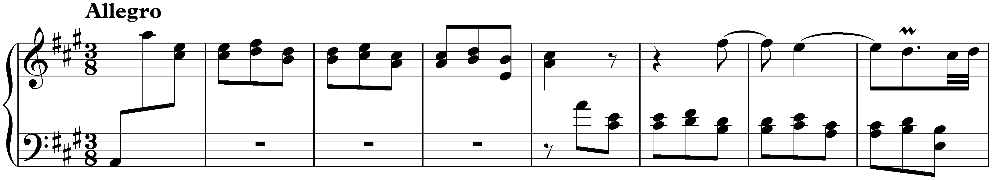 Sonata in A major, K. 220