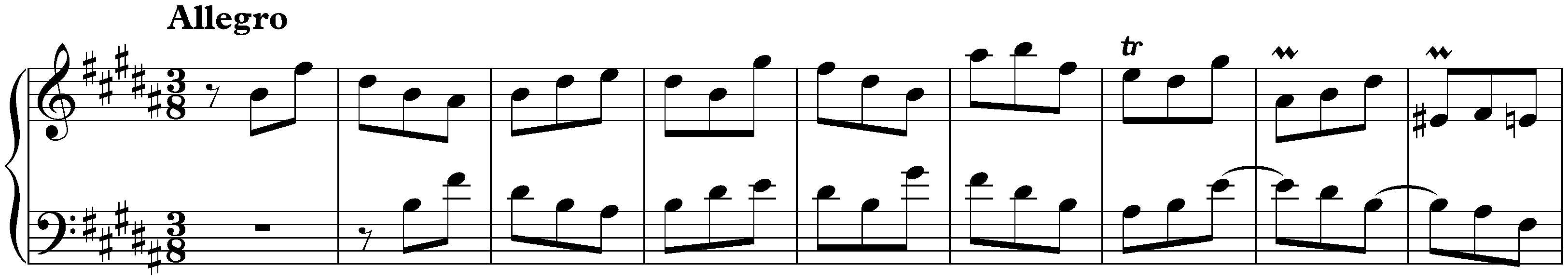 Sonata in B major, K. 244