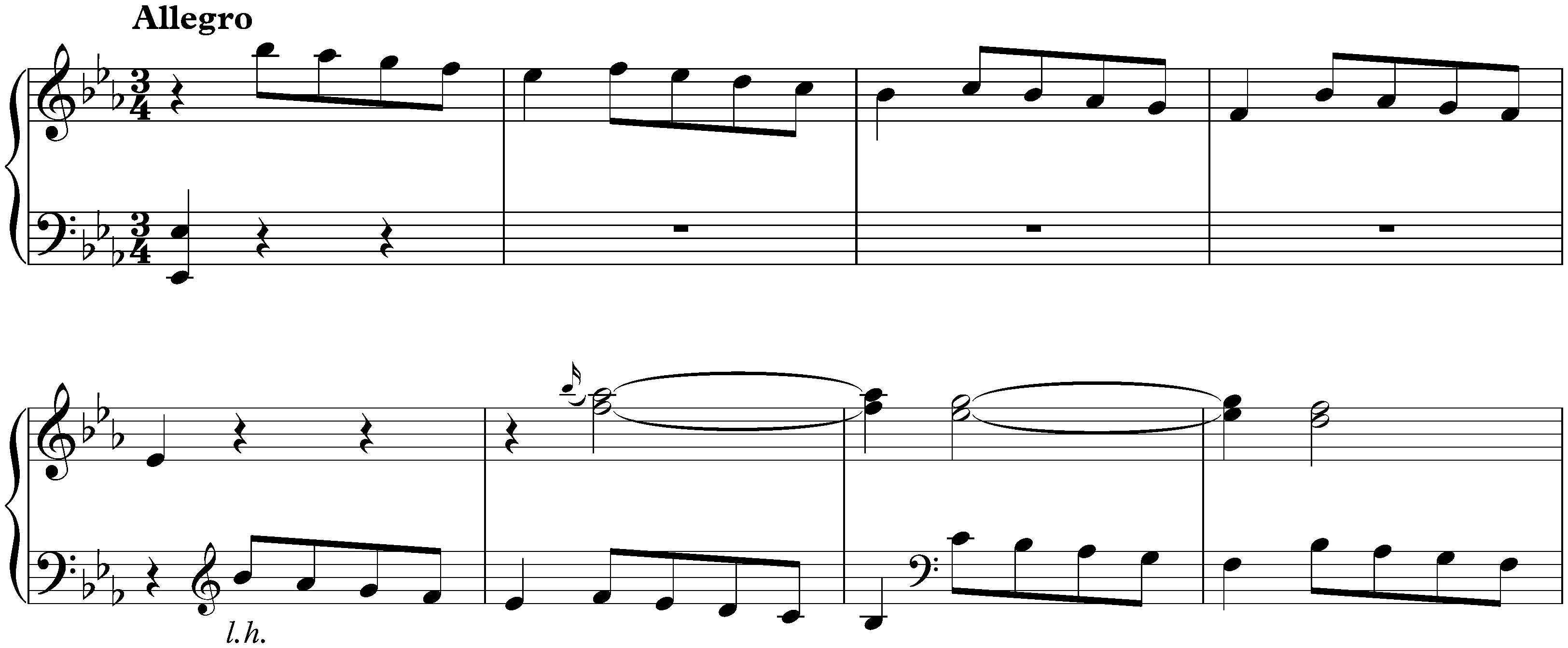 Sonata in E-flat major, K. 252