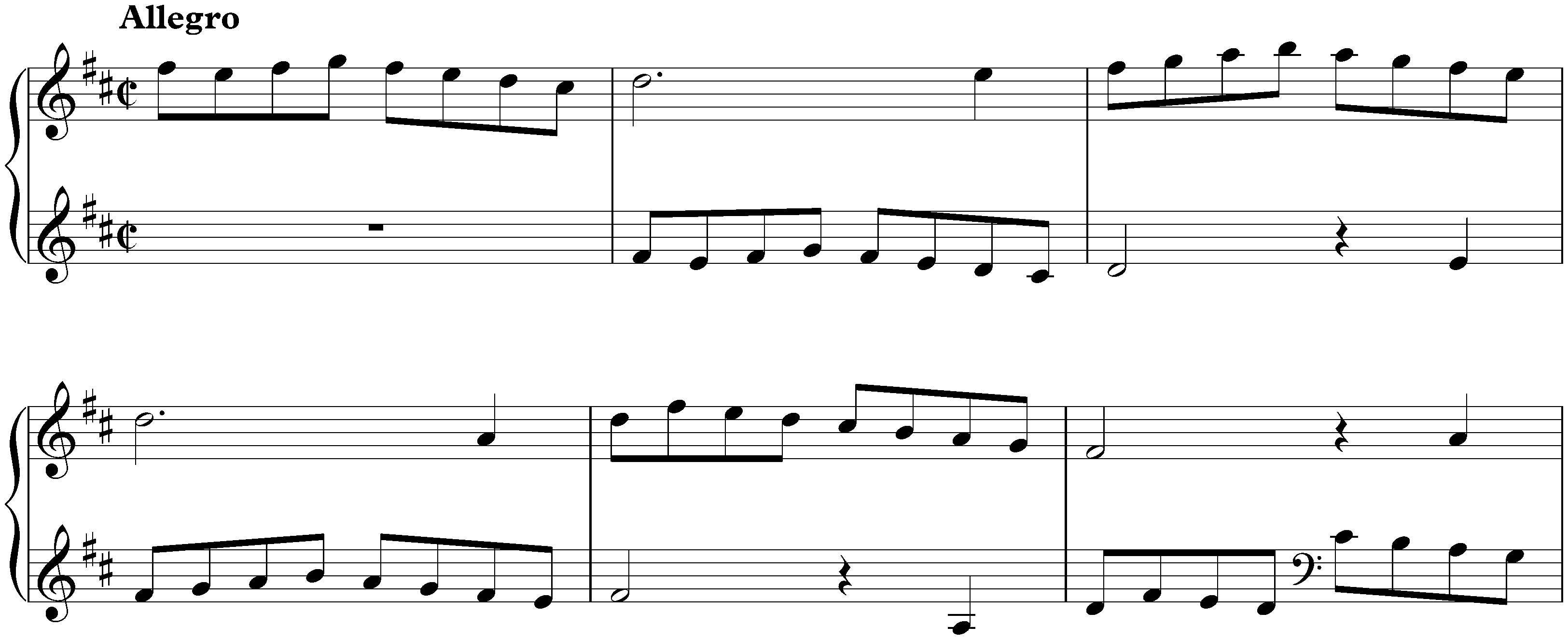 Sonata in D major, K. 282