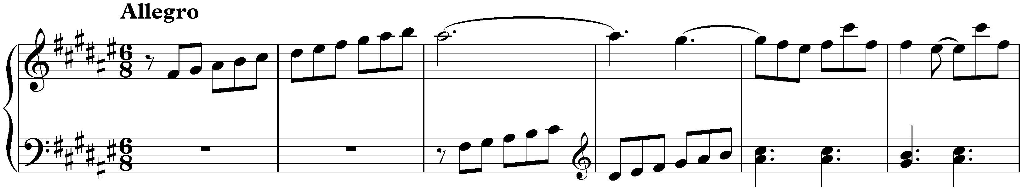 Sonata in F-sharp major, K. 319