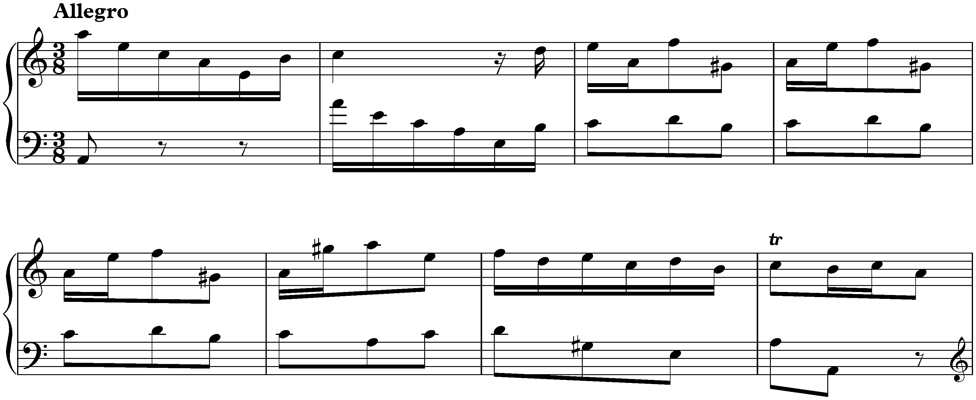 Sonata in A minor, K. 36