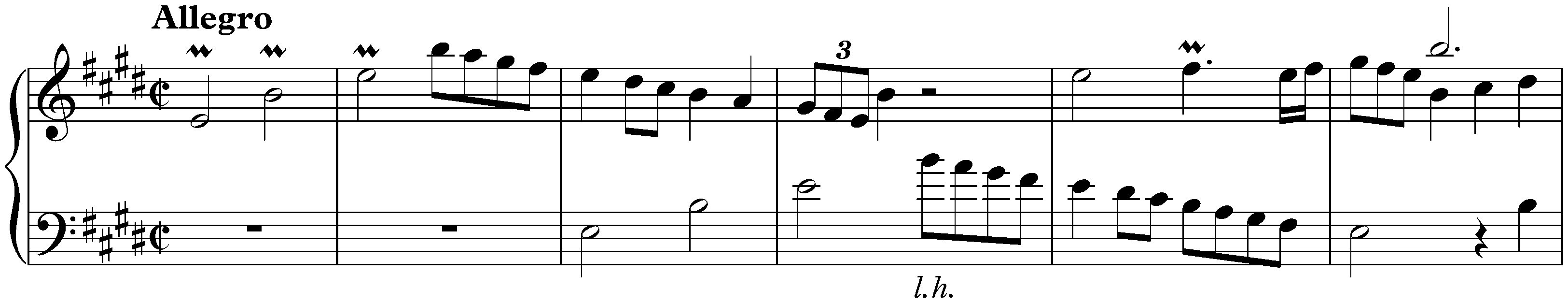 Sonata in E major, K. 495