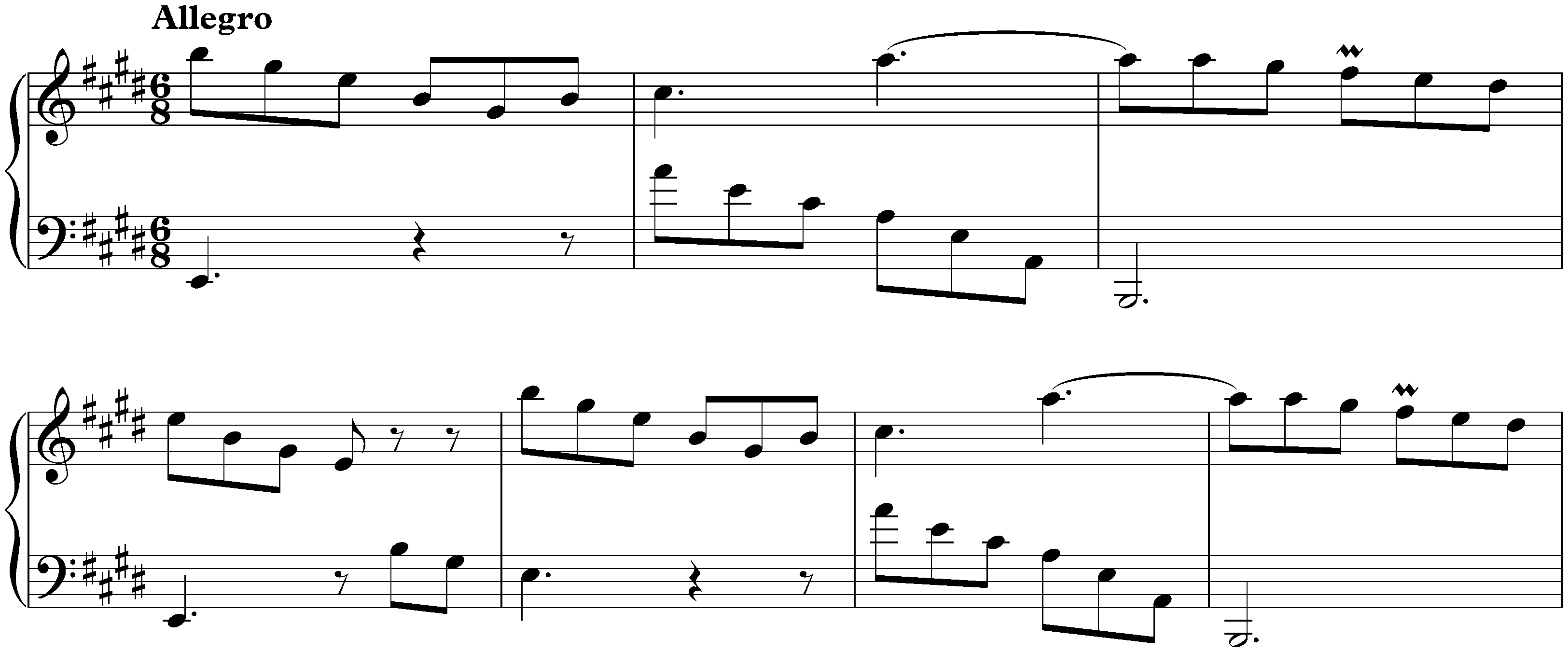 Sonata in E major, K. 531