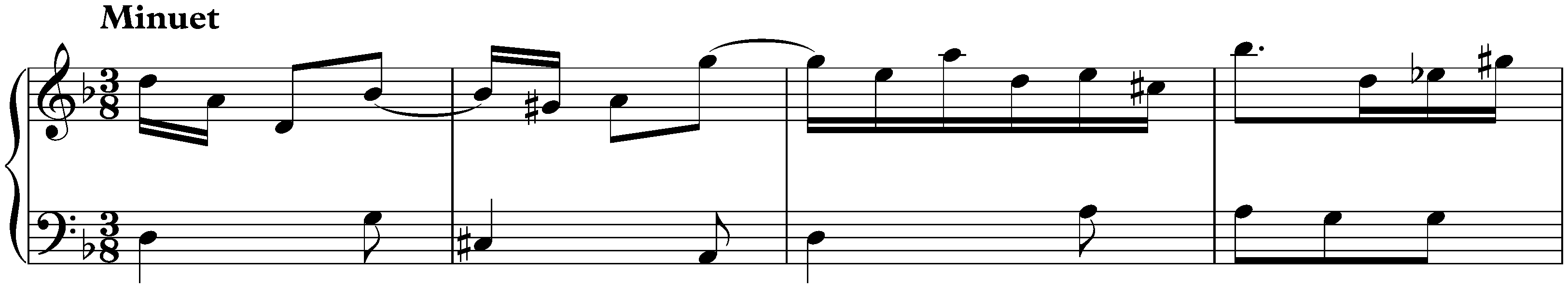 Sonata in D minor, K. 77; 2. Minuet