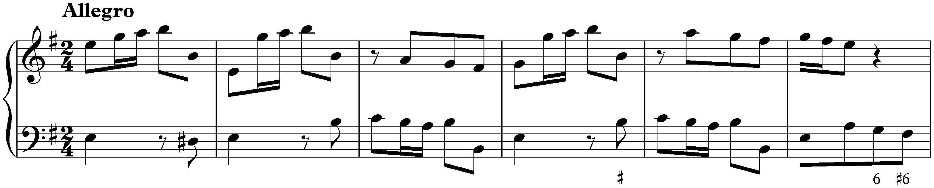 Sonata in E minor, K. 81; 2. Allegro