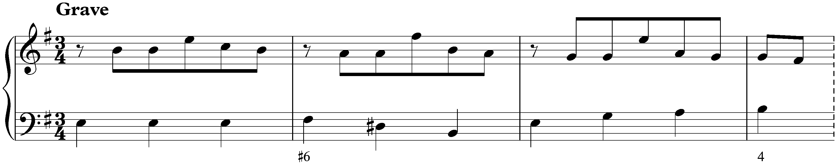 Sonata in E minor, K. 81; 3. Grave