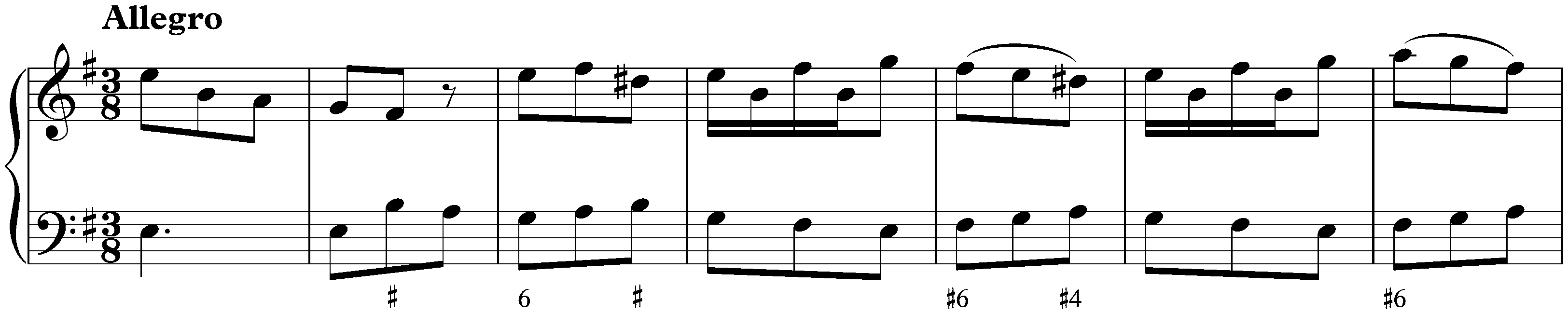 Sonata in E minor, K. 81; 4. Allegro