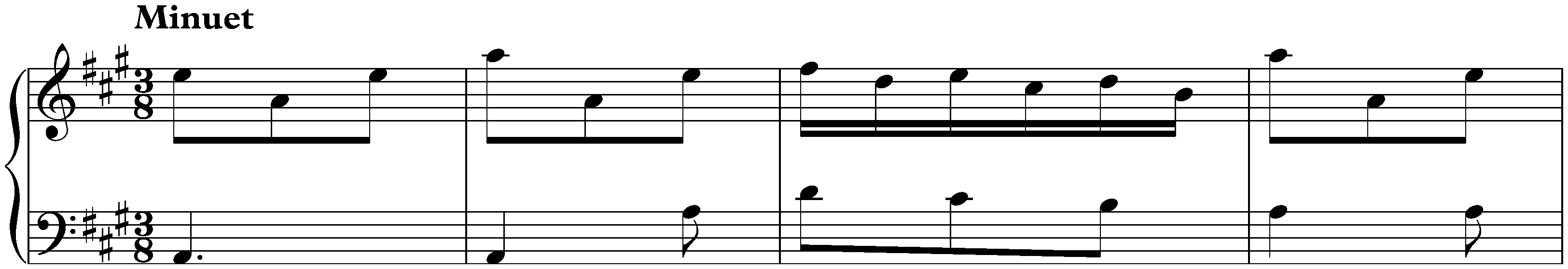 Sonata in A major, K. 83; 2. Minuet