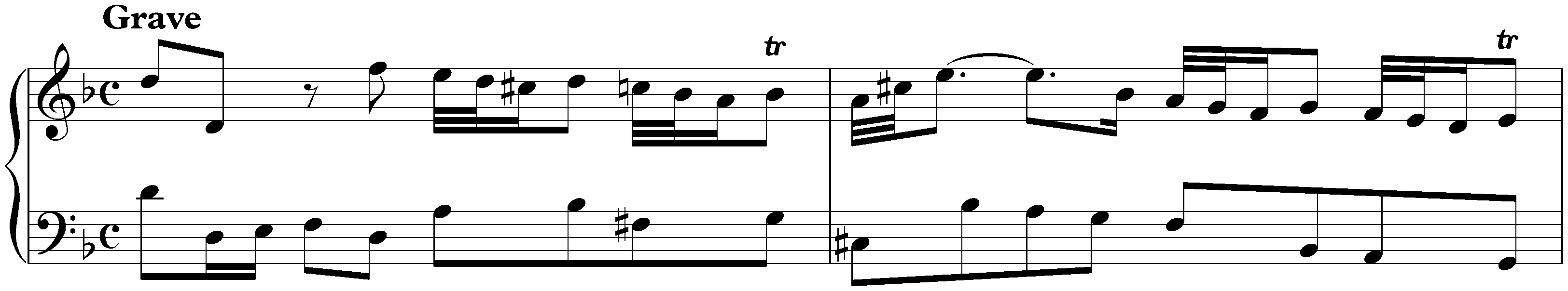 Sonata in D minor, K. 90; 1. Grave