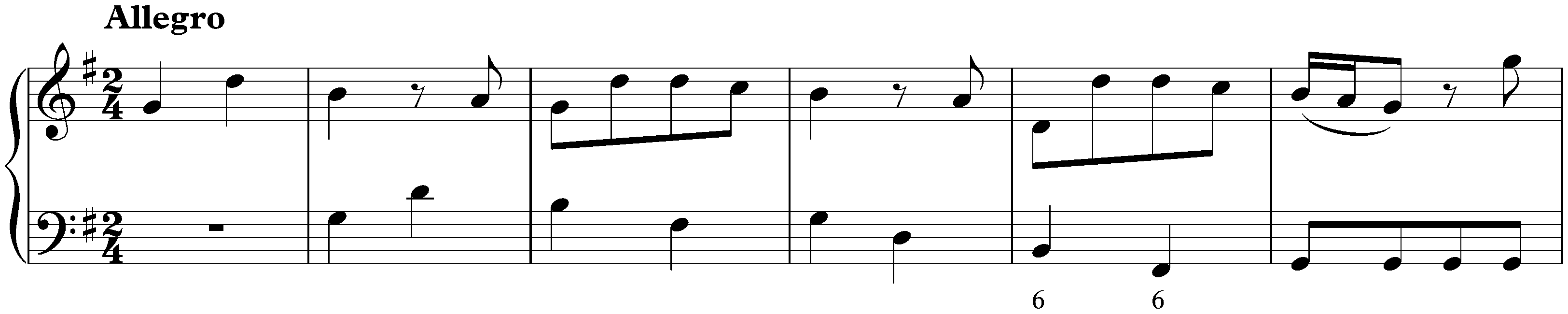 Sonata in G major, K. 91; 2. Allegro