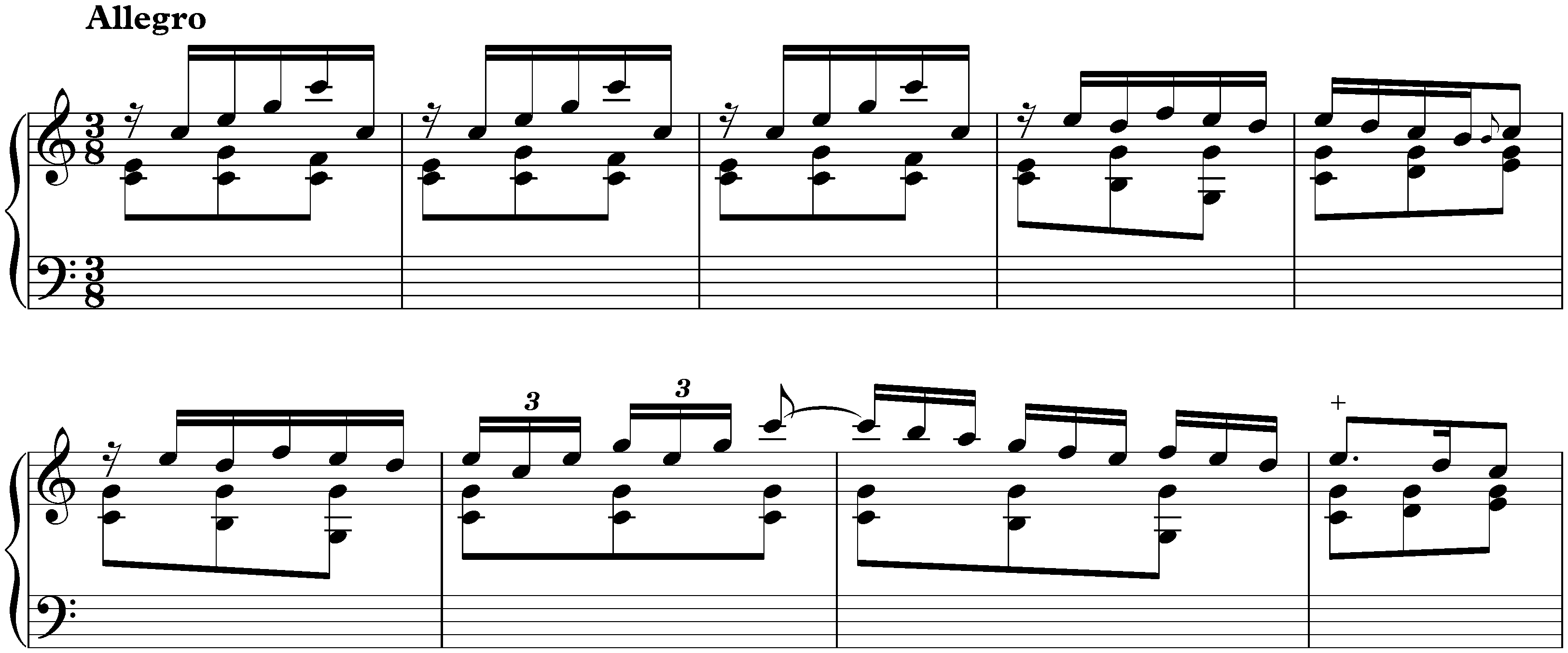 Sonatas published by Boivin; 1. C major