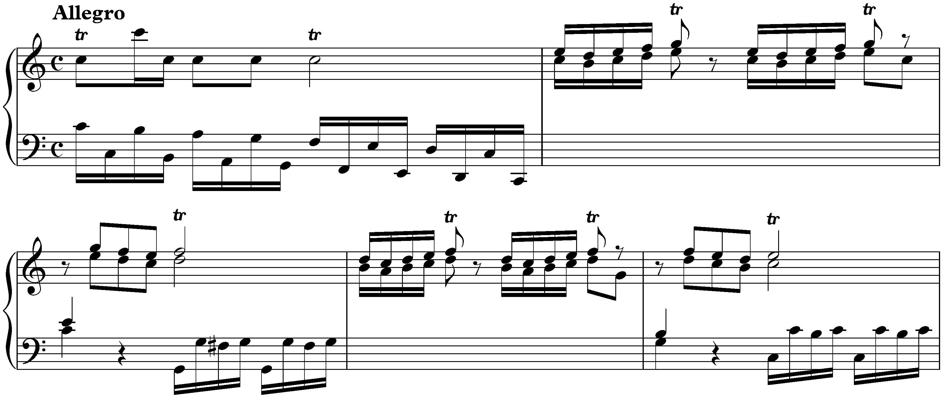 Sonatas published by Haffner; 1. C major