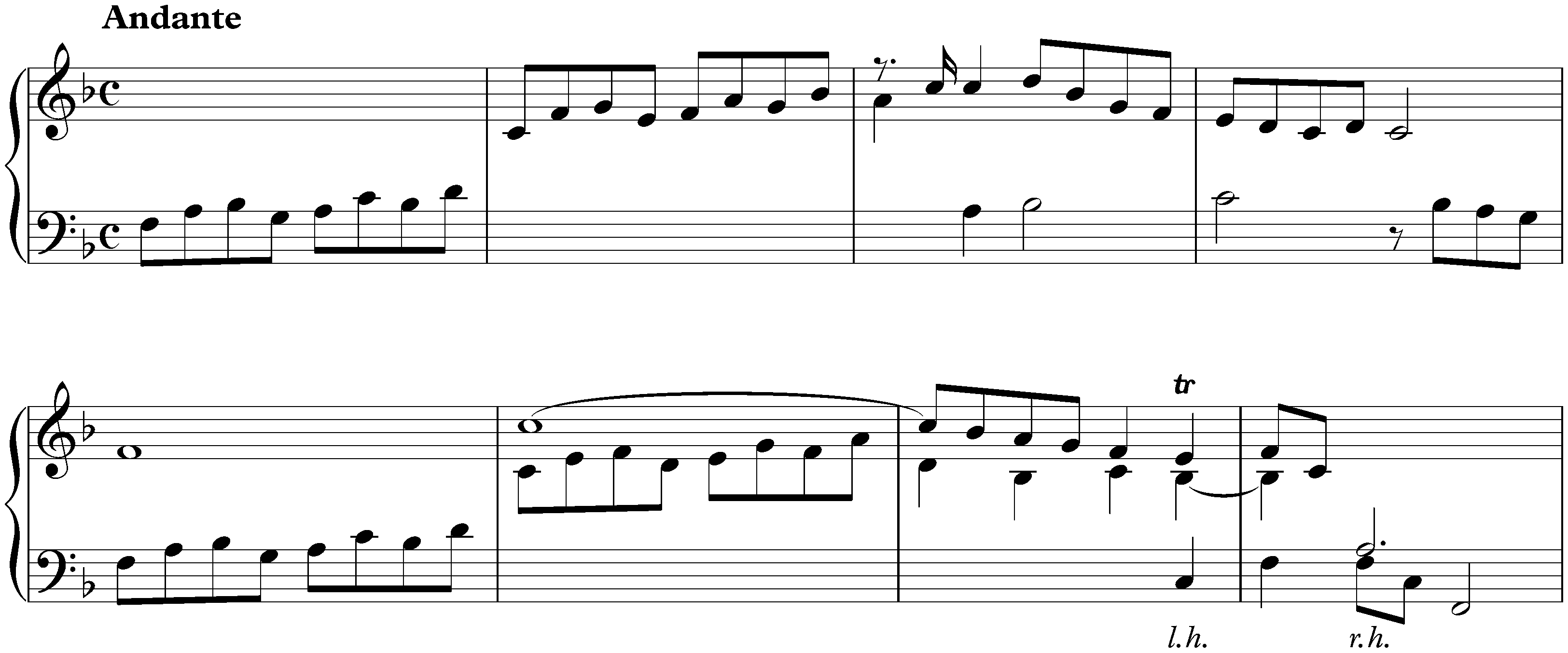 Sonatas found in London; 2. F major
