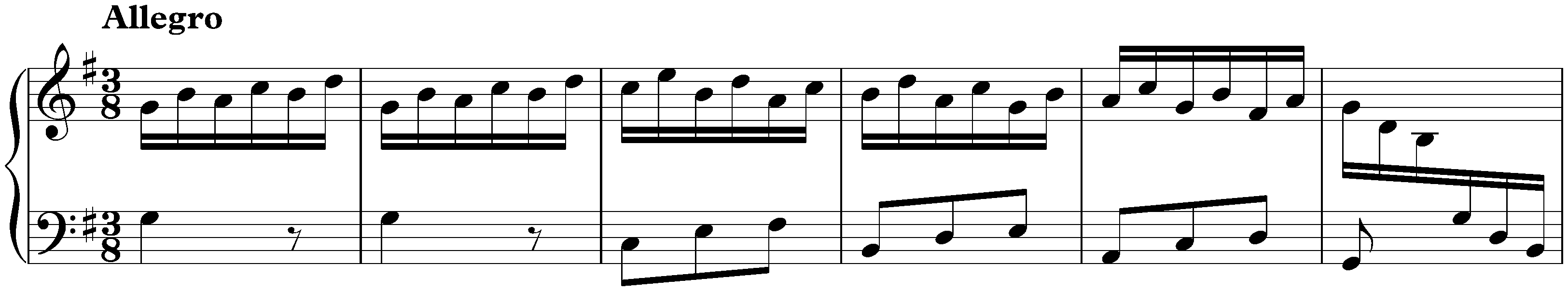 Sonatas found in Montserrat; 2. G major