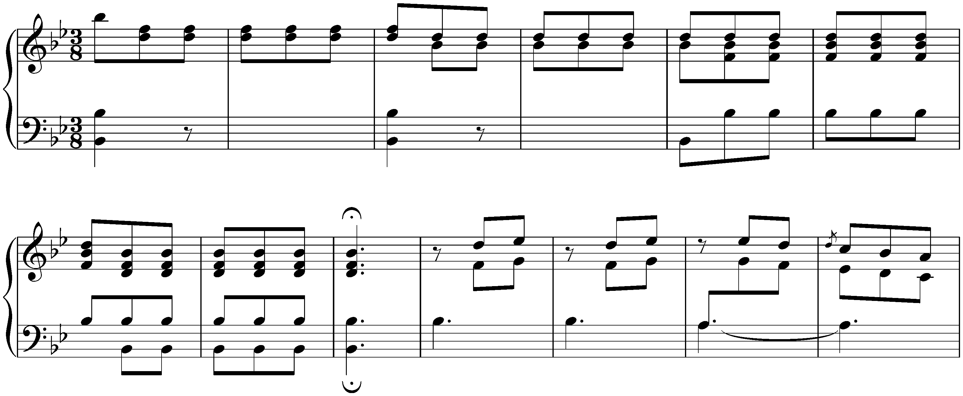Sonatas found in Zaragoza; 1. B-flat major