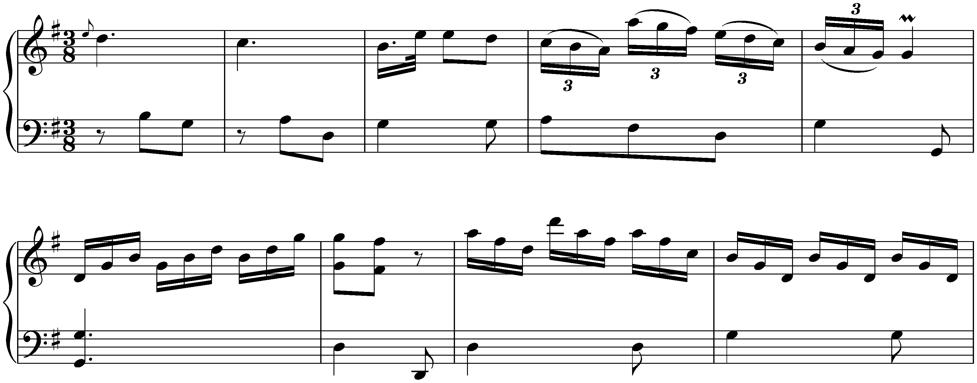 Sonatas found in Zaragoza; 5. G major