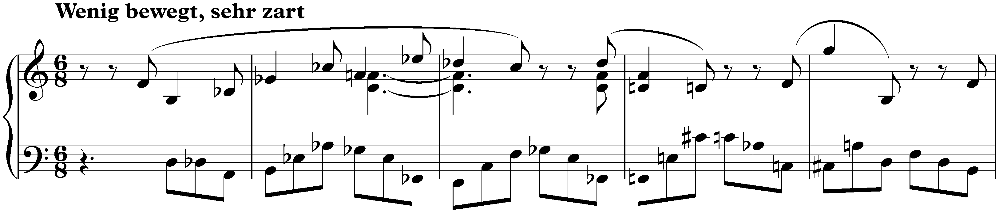 Fragmente; 4. Fragment eines Klavierstücks