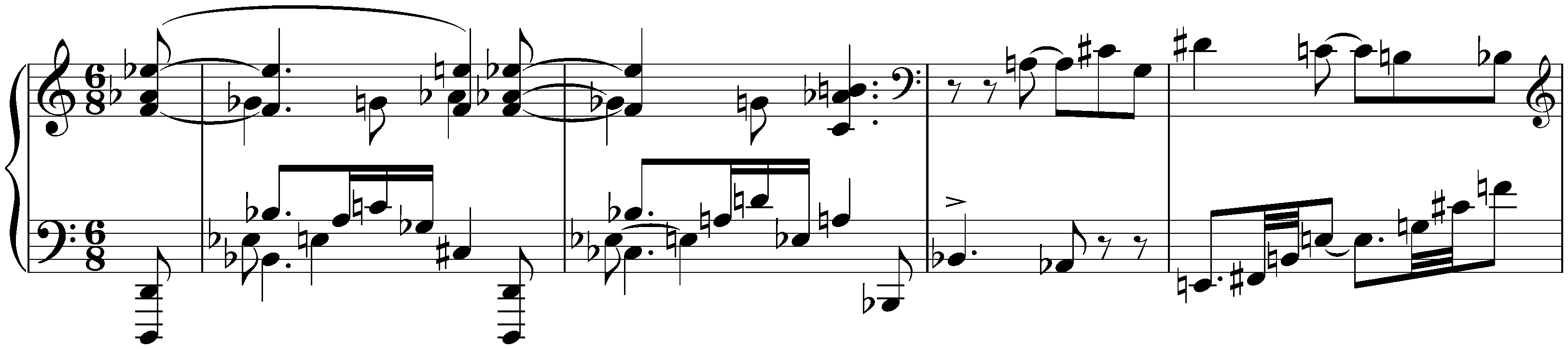 Fragmente; 5. Zwei Fragmente eines Klavierstücks
