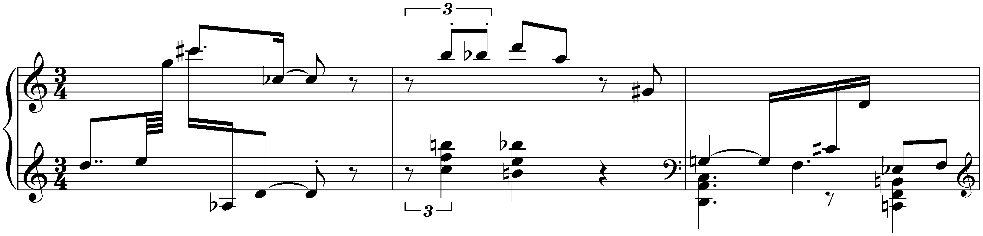Fragmente; 7. Fragment eines Klavierstücks