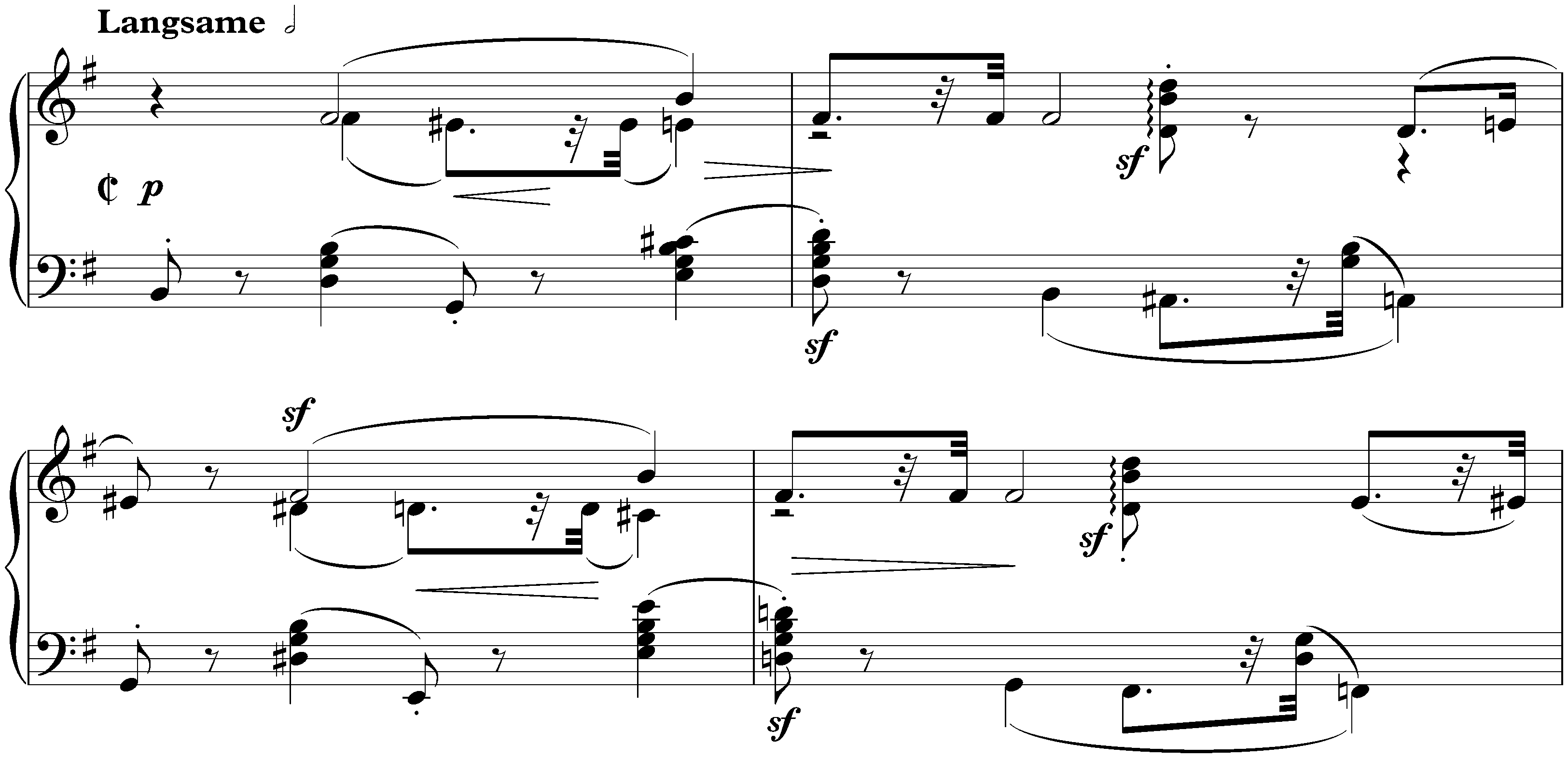 Fragmente; 12. Fragment eines Klavierstücks