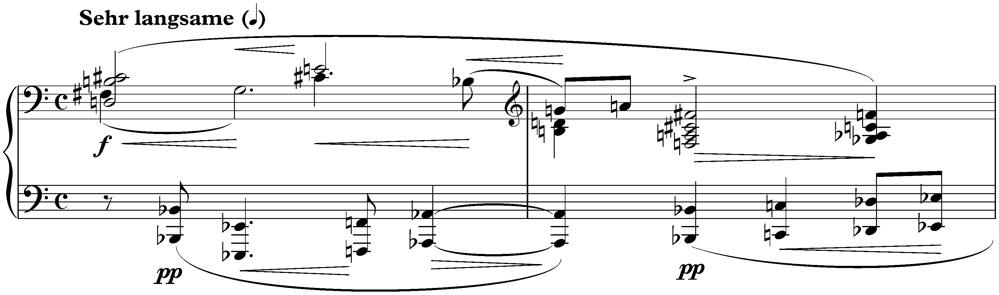 Sechs kleine Klavierstücke, op. 19; 3. Sehr langsame