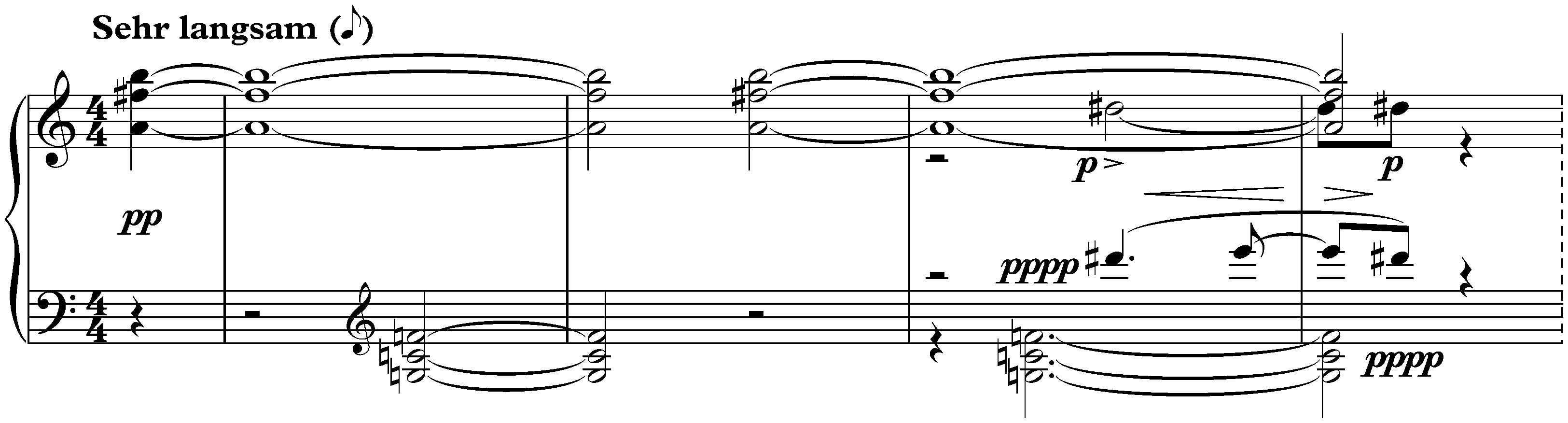 Sechs kleine Klavierstücke, op. 19; 6. Sehr langsam