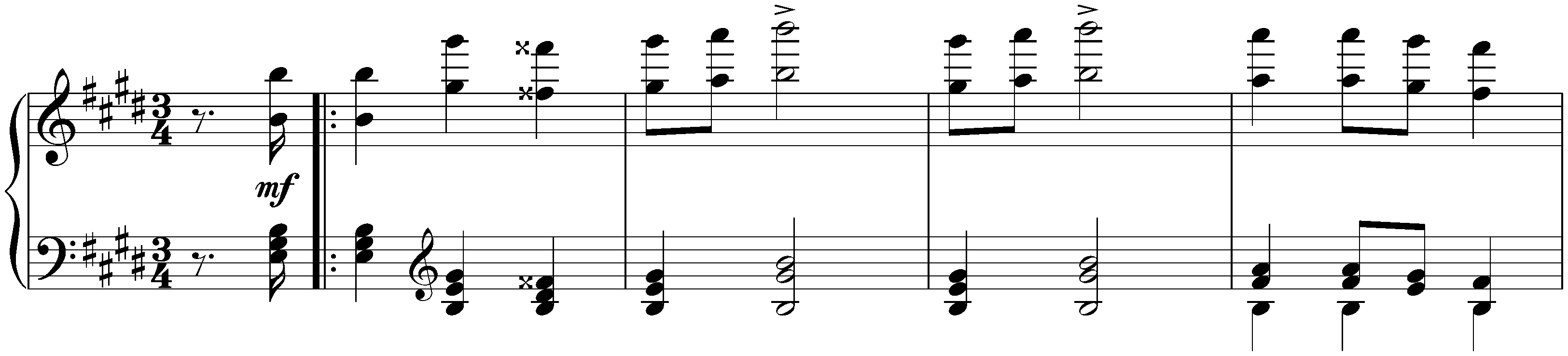 Three deutsche Tänze, D 971; 3. E major