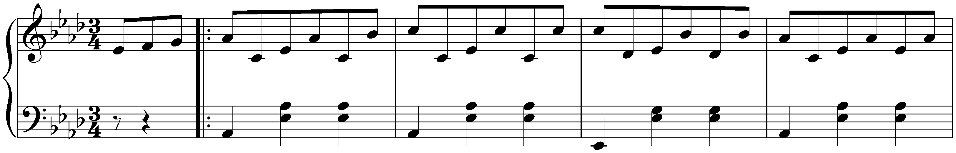 Three deutsche Tänze, D 972; 2. A-flat major