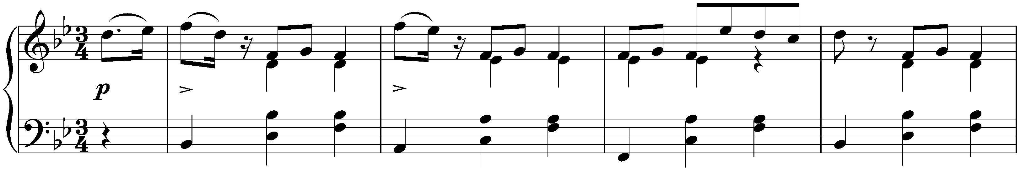 Sixteen deutsche Tänze and two Ecossaises, D 783; 3. Sixteen deutsche Tänze, no. 3 in B-flat major