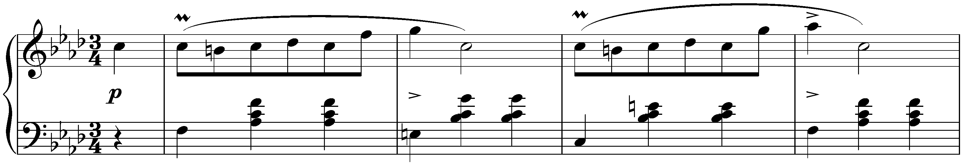 Sixteen deutsche Tänze and two Ecossaises, D 783; 14. Sixteen deutsche Tänze, no. 14 in F minor