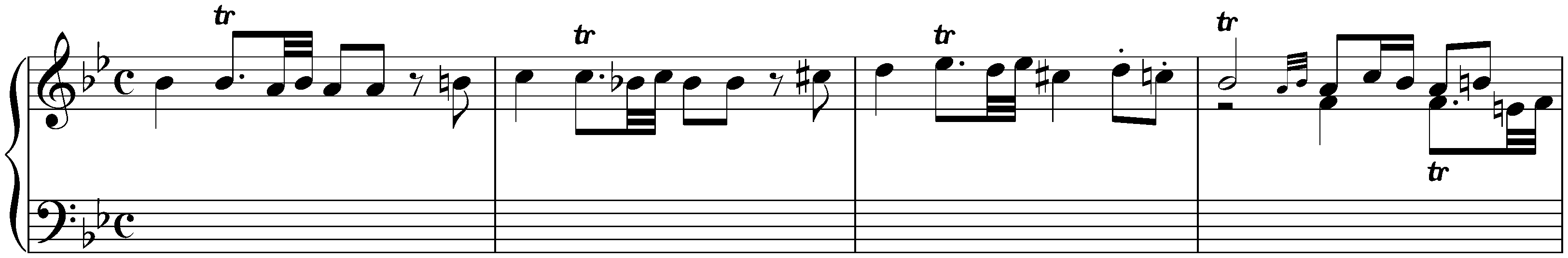 Four Fugues, D 37A; 4. B-flat major
