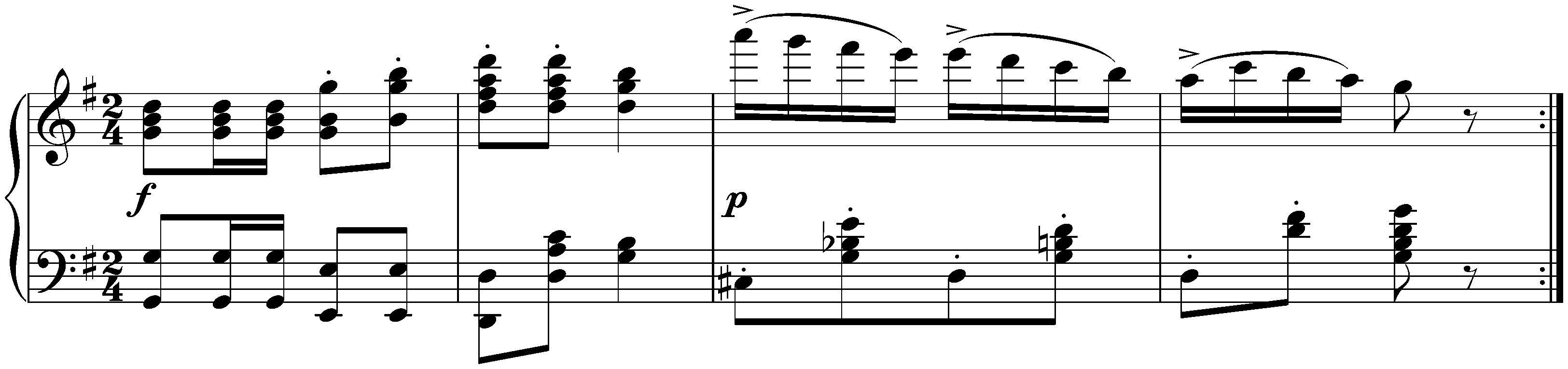 Galop and eight Ecossaises, D 735; 2. Eight Ecossaises, no. 1 in G major