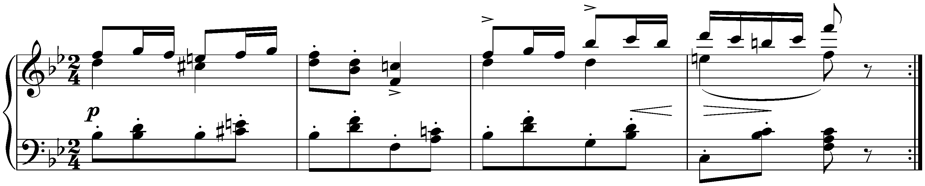 Galop and eight Ecossaises, D 735; 5. Eight Ecossaises, no. 4 in B-flat major