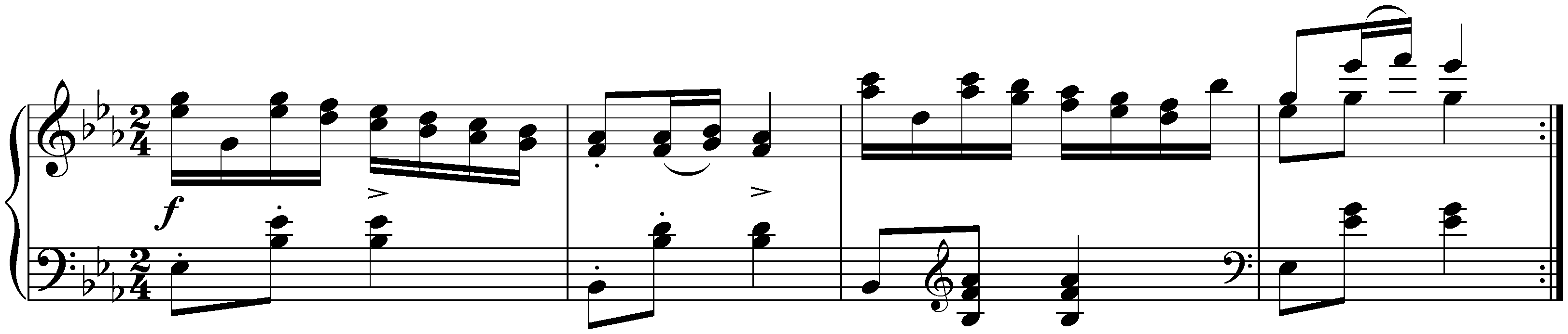 Galop and eight Ecossaises, D 735; 6. Eight Ecossaises, no. 5 in E-flat major