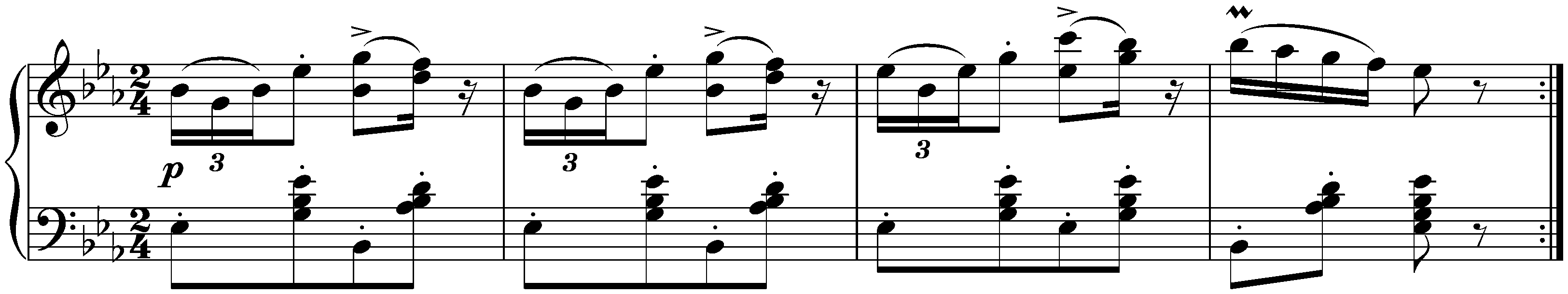 Galop and eight Ecossaises, D 735; 7. Eight Ecossaises, no. 6 in E-flat major