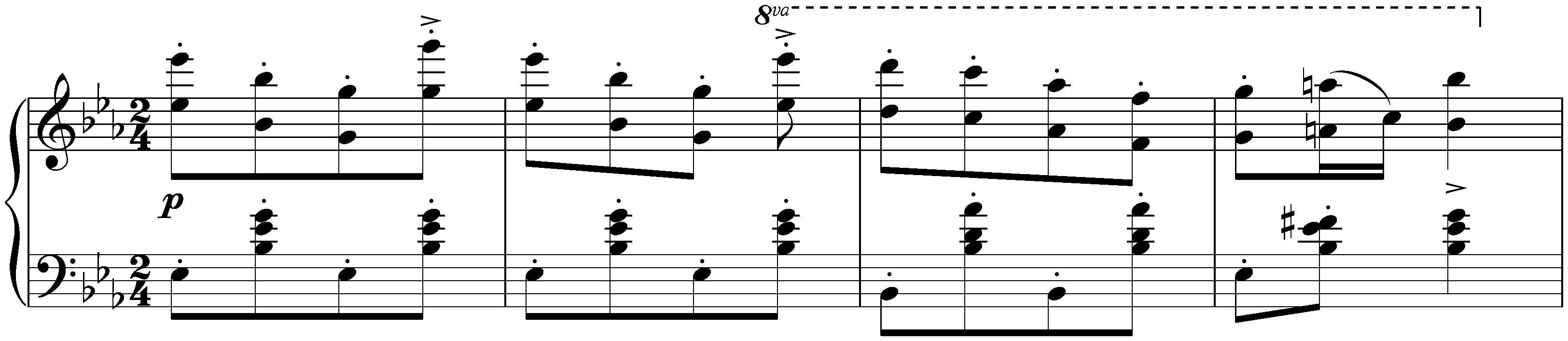 Galop and eight Ecossaises, D 735; 8. Eight Ecossaises, no. 7 in E-flat major