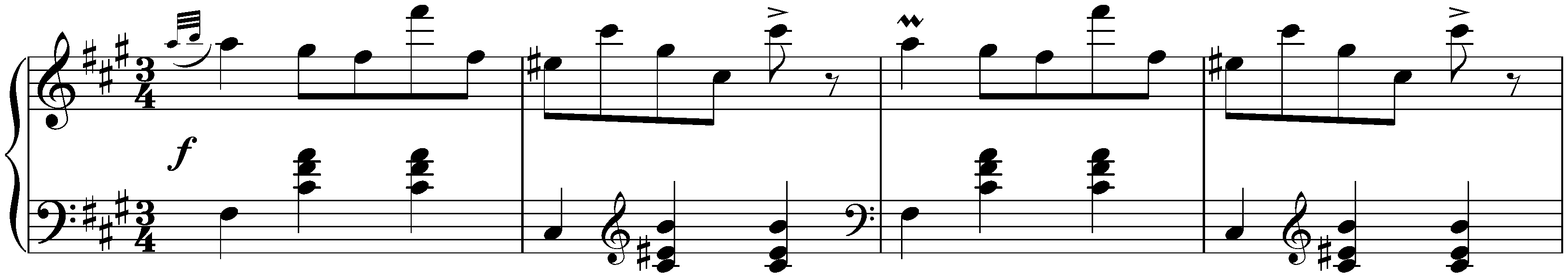 Twelve Grazer Walzer, D 924; 6. F-sharp minor