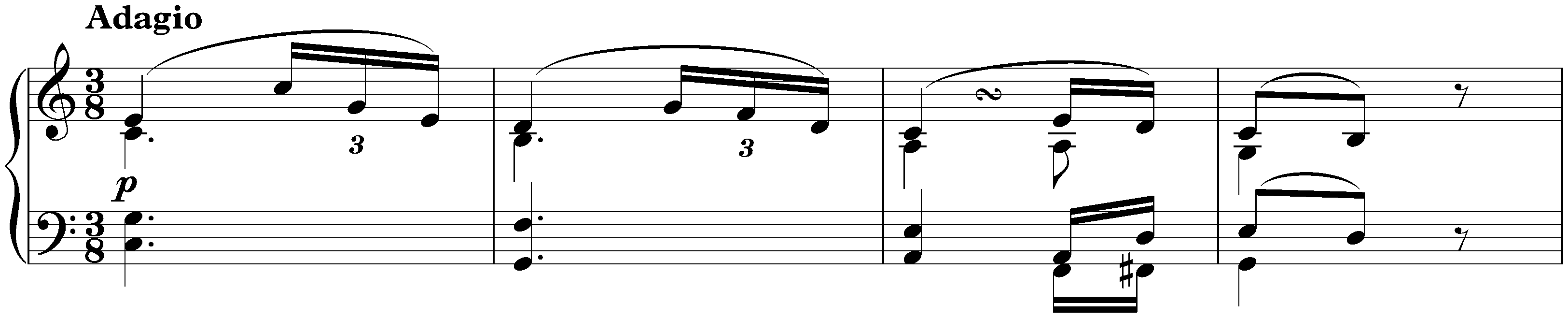 Fünf Klavierstücke, D 459; 3. Adagio